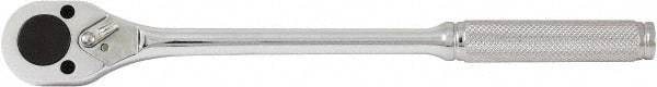 Paramount - 3/8" Drive Pear Head Standard Ratchet - Chrome Finish, 11" OAL, 24 Gear Teeth, Standard Head - Exact Industrial Supply