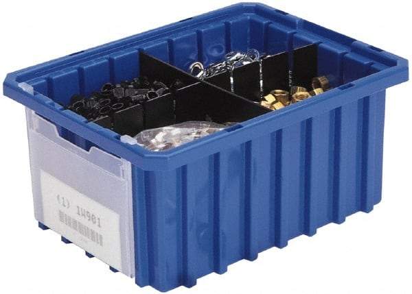 Akro-Mils - 0.96 Cu Ft, 40 Lb Load Capacity Red Polyethylene Dividable Container - Stacking, 22.4" Long x 17.4" Wide x 6" High - Exact Industrial Supply