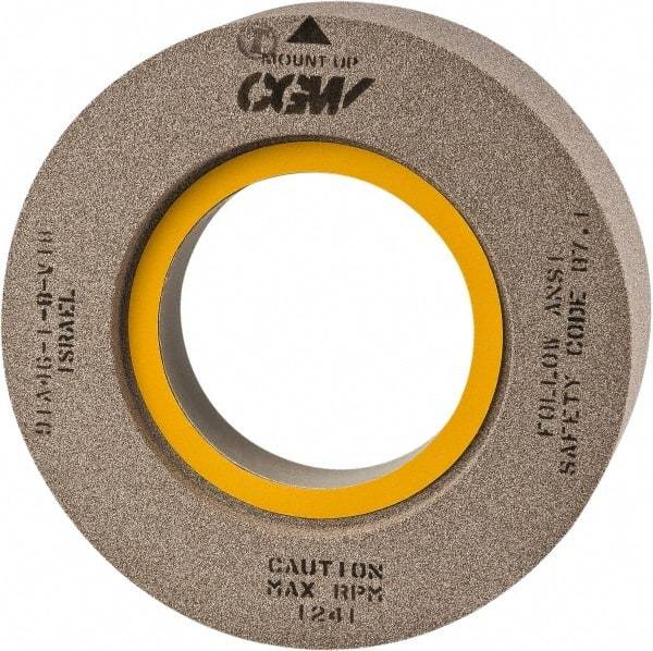 Camel Grinding Wheels - 18" Diam x 8" Hole x 2" Thick, I Hardness, 46 Grit Surface Grinding Wheel - Aluminum Oxide, Type 7, Medium Grade, 1,460 Max RPM, Vitrified Bond, Two-Side Recess - Exact Industrial Supply