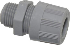 Woodhead Electrical - 6.35 to 7.93mm Capacity, Liquidtight, Straight Strain Relief Cord Grip - 1/2 NPT Thread, Nylon - Exact Industrial Supply