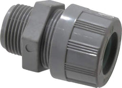 Woodhead Electrical - 9.53 to 11.1mm Capacity, Liquidtight, Straight Strain Relief Cord Grip - 3/4 NPT Thread, Nylon - Exact Industrial Supply
