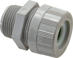 Woodhead Electrical - 14.27 to 17.45mm Capacity, Liquidtight, Straight Strain Relief Cord Grip - 1 NPT Thread, Nylon - Exact Industrial Supply