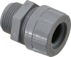Woodhead Electrical - 19.05 to 22.23mm Capacity, Liquidtight, Straight Strain Relief Cord Grip - 1 NPT Thread, Nylon - Exact Industrial Supply