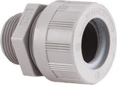 Woodhead Electrical - 20.62 to 23.8mm Capacity, Liquidtight, Straight Strain Relief Cord Grip - 1 NPT Thread, Nylon - Exact Industrial Supply