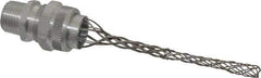 Woodhead Electrical - 6.35 to 9.53mm Capacity, Liquidtight, Straight Strain Relief Cord Grip - 1/2 NPT Thread, 4-1/2" Long, Aluminum - Exact Industrial Supply