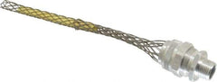 Woodhead Electrical - 15.88 to 19.05mm Capacity, Liquidtight, Straight Strain Relief Cord Grip - 1/2 NPT Thread, 7" Long, Aluminum - Exact Industrial Supply