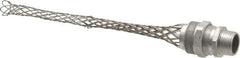 Woodhead Electrical - 15.88 to 19.05mm Capacity, Liquidtight, Straight Strain Relief Cord Grip - 3/4 NPT Thread, 9-1/2" Long, Aluminum - Exact Industrial Supply