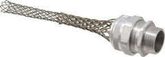 Woodhead Electrical - 25.4 to 28.58mm Capacity, Liquidtight, Straight Strain Relief Cord Grip - 1-1/4 NPT Thread, 12-1/4" Long, Aluminum - Exact Industrial Supply