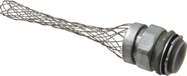 Woodhead Electrical - Liquidtight, Straight Strain Relief Cord Grip - 2 NPT Thread, 7-1/2" Long, Iron & Zinc-plated Steel - Exact Industrial Supply