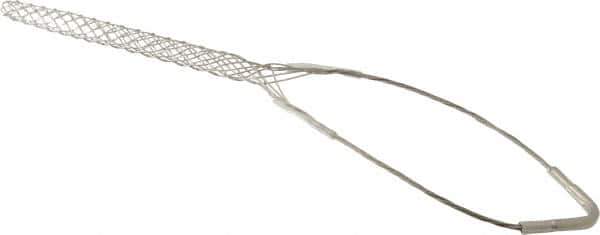 Woodhead Electrical - 0.62 to 0.74 Inch Cable Diameter, Tinned Bronze, Single Loop Support Grip - 19 Inch Long, 960 Lb. Breaking Strength, 11 Inch Mesh Length - Exact Industrial Supply