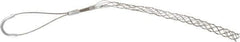 Woodhead Electrical - 1/2 to 0.61 Inch Cable Diameter, Tinned Bronze, Offset Loop Support Grip - 18 Inch Long, 770 Lb. Breaking Strength, 11 Inch Mesh Length - Exact Industrial Supply