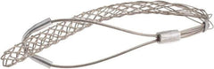 Woodhead Electrical - 0.62 to 0.74 Inch Cable Diameter, Tinned Bronze, Offset Loop Support Grip - 18 Inch Long, 960 Lb. Breaking Strength, 11 Inch Mesh Length - Exact Industrial Supply