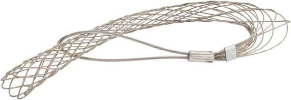 Woodhead Electrical - 2-1/2 to 2.99 Inch Cable Diameter, Tinned Bronze, Offset Loop Support Grip - 31 Inch Long, 3,760 Lb. Breaking Strength, 24 Inch Mesh Length - Exact Industrial Supply