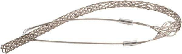 Woodhead Electrical - 3/4 to 0.99 Inch Cable Diameter, Tinned Bronze, Single Loop Support Grip - 36 Inch Long, 2,700 Lb. Breaking Strength, 26 Inch Mesh Length - Exact Industrial Supply
