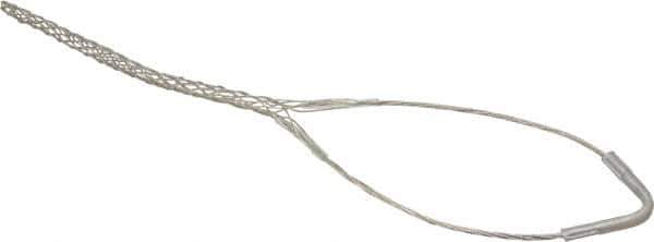 Woodhead Electrical - 0.62 to 0.74 Inch Cable Diameter, Tinned Bronze, Single Loop Support Grip - 19 Inch Long, 960 Lb. Breaking Strength, 11 Inch Mesh Length - Exact Industrial Supply
