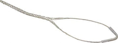 Woodhead Electrical - 0.62 to 0.74 Inch Cable Diameter, Tinned Bronze, Single Loop Support Grip - 19 Inch Long, 960 Lb. Breaking Strength, 11 Inch Mesh Length - Exact Industrial Supply