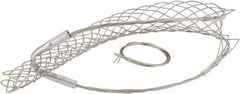 Woodhead Electrical - 3/4 to 0.99 Inch Cable Diameter, Tinned Bronze, Single Loop Support Grip - 22 Inch Long, 1,320 Lb. Breaking Strength, 14 Inch Mesh Length - Exact Industrial Supply