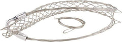 Woodhead Electrical - 1 to 1.24 Inch Cable Diameter, Tinned Bronze, Single Loop Support Grip - 24 Inch Long, 1,680 Lb. Breaking Strength, 15 Inch Mesh Length - Exact Industrial Supply