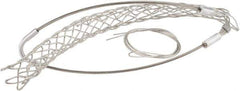 Woodhead Electrical - 1-1/4 to 1.49 Inch Cable Diameter, Tinned Bronze, Single Loop Support Grip - 26 Inch Long, 1,680 Lb. Breaking Strength, 16 Inch Mesh Length - Exact Industrial Supply
