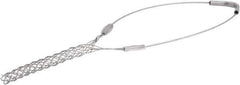 Woodhead Electrical - 0.3 to 0.43 Inch Cable Diameter, Galvanized Steel, Single Loop Support Grip - 13-1/2 Inch Long, 1,100 Lb. Breaking Strength, 4-1/2 Inch Mesh Length - Exact Industrial Supply