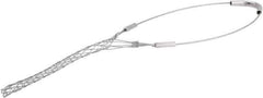 Woodhead Electrical - 0.4 to 0.56 Inch Cable Diameter, Galvanized Steel, Single Loop Support Grip - 14 Inch Long, 1,100 Lb. Breaking Strength, 5 Inch Mesh Length - Exact Industrial Supply