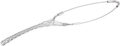 Woodhead Electrical - 0.53 to 0.73 Inch Cable Diameter, Galvanized Steel, Single Loop Support Grip - 15-1/2 Inch Long, 1,100 Lb. Breaking Strength, 6-1/2 Inch Mesh Length - Exact Industrial Supply
