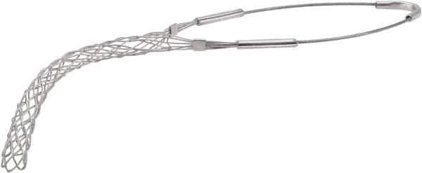 Woodhead Electrical - 0.7 to 0.85 Inch Cable Diameter, Galvanized Steel, Single Loop Support Grip - 17-1/2 Inch Long, 1,900 Lb. Breaking Strength, 8-1/2 Inch Mesh Length - Exact Industrial Supply