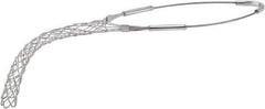 Woodhead Electrical - 0.7 to 0.85 Inch Cable Diameter, Galvanized Steel, Single Loop Support Grip - 17-1/2 Inch Long, 1,900 Lb. Breaking Strength, 8-1/2 Inch Mesh Length - Exact Industrial Supply