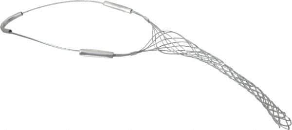 Woodhead Electrical - 0.96 to 1-1/4 Inch Cable Diameter, Galvanized Steel, Single Loop Support Grip - 20 Inch Long, 1,900 Lb. Breaking Strength, 11 Inch Mesh Length - Exact Industrial Supply