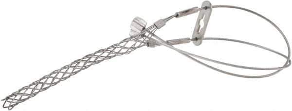 Woodhead Electrical - 0.4 to 0.56 Inch Cable Diameter, Galvanized Steel, Locking Bale and Universal Loop Support Grip - 17 Inch Long, 1,100 Lb. Breaking Strength, 5 Inch Mesh Length - Exact Industrial Supply