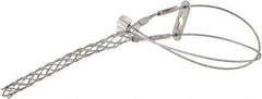 Woodhead Electrical - 0.4 to 0.56 Inch Cable Diameter, Galvanized Steel, Locking Bale and Universal Loop Support Grip - 17 Inch Long, 1,100 Lb. Breaking Strength, 5 Inch Mesh Length - Exact Industrial Supply