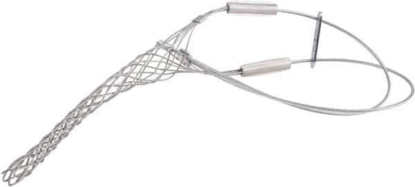 Woodhead Electrical - 0.82 to 1 Inch Cable Diameter, Galvanized Steel, Locking Bale and Universal Loop Support Grip - 24-1/2 Inch Long, 1,900 Lb. Breaking Strength, 8-1/2 Inch Mesh Length - Exact Industrial Supply