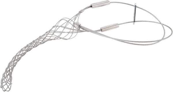 Woodhead Electrical - 0.96 to 1-1/4 Inch Cable Diameter, Galvanized Steel, Locking Bale and Universal Loop Support Grip - 28 Inch Long, 1,900 Lb. Breaking Strength, 11 Inch Mesh Length - Exact Industrial Supply