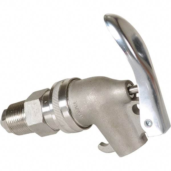 Vestil - 3/4" NPT Stainless Steel Adjustable Drum Faucet - 6" Long Extension - Exact Industrial Supply