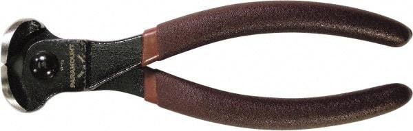 Paramount - 7" OAL, 11 AWG Capacity, End Cutting Pliers - 11/32" Jaw Length x 1-5/8" Jaw Width, Plastic Dipped Handle - Exact Industrial Supply
