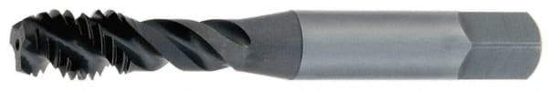 OSG - 1/2-20 UNF 3 Flute 3B Modified Bottoming Spiral Flute Tap - Vanadium High Speed Steel, TiN Finish, 3-3/8" OAL, Right Hand Flute, Right Hand Thread, H3, Series 303 - Exact Industrial Supply