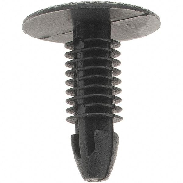Value Collection - 11mm Hole Diam, Ratchet Shank, Nylon Panel Rivet - 20mm Length Under Head, 11mm Material Thickness - Exact Industrial Supply