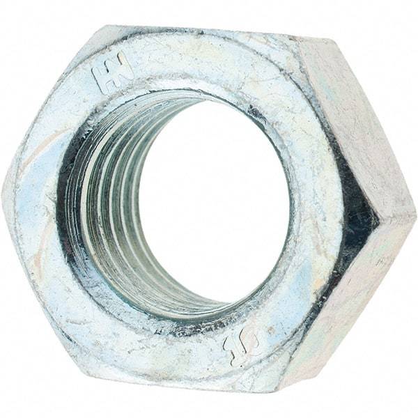 Value Collection - M16x2.00 Metric Coarse Steel Right Hand Hex Nut - 24mm Across Flats, 13mm High, Zinc-Plated Finish - Exact Industrial Supply
