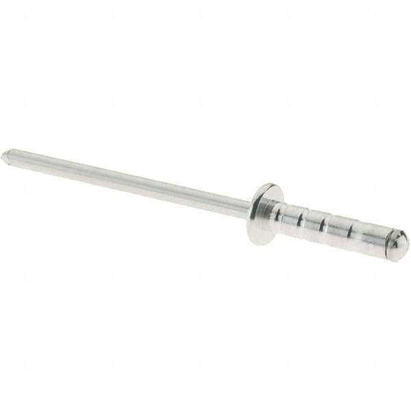 RivetKing - Dome Head Aluminum Multi Grip Blind Rivet - Steel Mandrel, 0.157" to 0.315" Grip, 0.468" Length Under Head, 1/8" Body Diam - Exact Industrial Supply