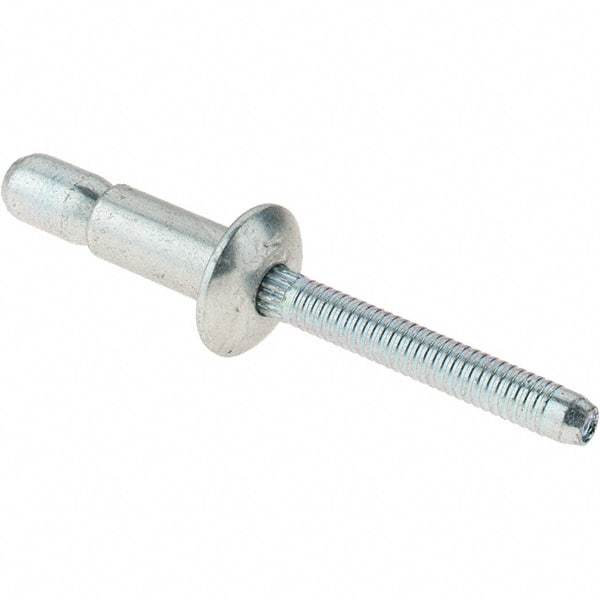 Value Collection - Protruding Head Steel Structural Blind Rivet - Steel Mandrel, 0.08" to 3/8" Grip, 0.53" Head Diam, 0.261" to 0.272" Hole Diam, 0.56" Length Under Head, 1/4" Body Diam - Exact Industrial Supply