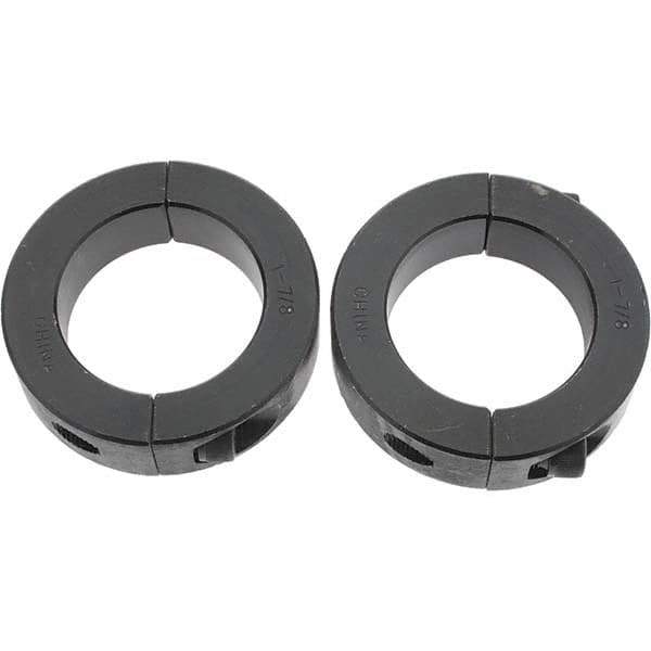 Value Collection - 1-7/8" Bore, Steel, Two Piece Two Piece Split Shaft Collar - 2-7/8" Outside Diam, 11/16" Wide - Exact Industrial Supply