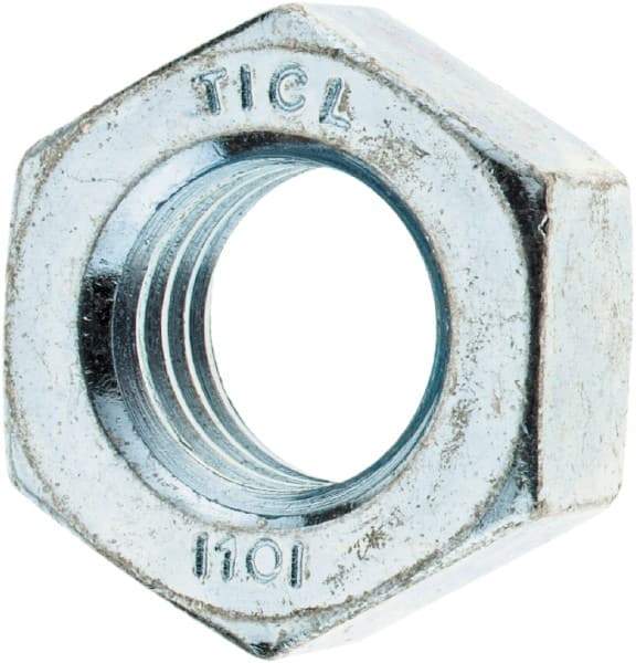 Value Collection - M14x2.00 Metric Coarse Steel Right Hand Hex Nut - 22mm Across Flats, 11mm High, Zinc-Plated Finish - Exact Industrial Supply