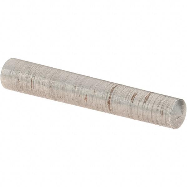 Value Collection - Size 4, 0.2188" Small End Diam, 0.25" Large End Diam, Uncoated Steel Taper Pin - Grade C-12L14, 1-1/2" OAL, 1-1/2 Pin Length - Exact Industrial Supply