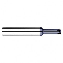 0.1350″ Cutter Diameter × 0.5000″ (1/2″) Reach Carbide Single Form #10 Thread Milling Cutter, 4 Flutes, AlTiN Coated - Exact Industrial Supply