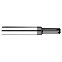 0.0980″ Cutter Diameter × 0.3750″ (3/8″) Reach Carbide Single Form #6 Thread Milling Cutter, 4 Flutes, Amorphous Diamond Coated - Exact Industrial Supply
