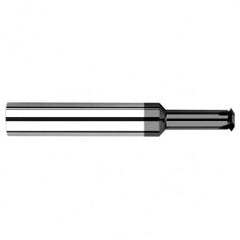 0.0980″ Cutter Diameter × 0.5000″ (1/2″) Reach Carbide Single Form #6 Thread Milling Cutter, 4 Flutes, Amorphous Diamond Coated - Exact Industrial Supply