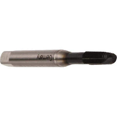 Emuge - M3x0.50 Metric Coarse, 2 Flute, GLT-8 Finish, Cobalt Spiral Point Tap - Modified Bottoming Chamfer, Right Hand Thread, 56mm OAL, 11mm Thread Length, 3.5mm Shank Diam, 6H Class of Fit, Series Rekord B - Exact Industrial Supply