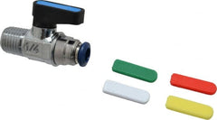 Aignep USA - 1/4" Pipe, Full Port, Brass Standard Ball Valve - Exact Industrial Supply