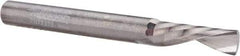 Accupro - 1/4" Cutting Diam x 3/4" Length of Cut, 1 Flute, Downcut Spiral Router Bit - Uncoated, Right Hand Cut, Solid Carbide, 2-1/2" OAL x 1/4" Shank Diam, Single Edge, 21° Helix Angle - Exact Industrial Supply