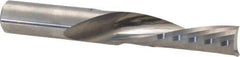 Accupro - 1/2" Cutting Diam x 1-5/8" Length of Cut, 1 Flute, Downcut Spiral Router Bit - Uncoated, Right Hand Cut, Solid Carbide, 3-1/2" OAL x 1/2" Shank Diam, Single Edge, 21° Helix Angle - Exact Industrial Supply